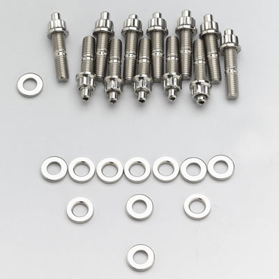 ARP Header Studs, 12-Point Nuts, Stainless Steel, Polished, 8mm x 1.25 C6 Corvette