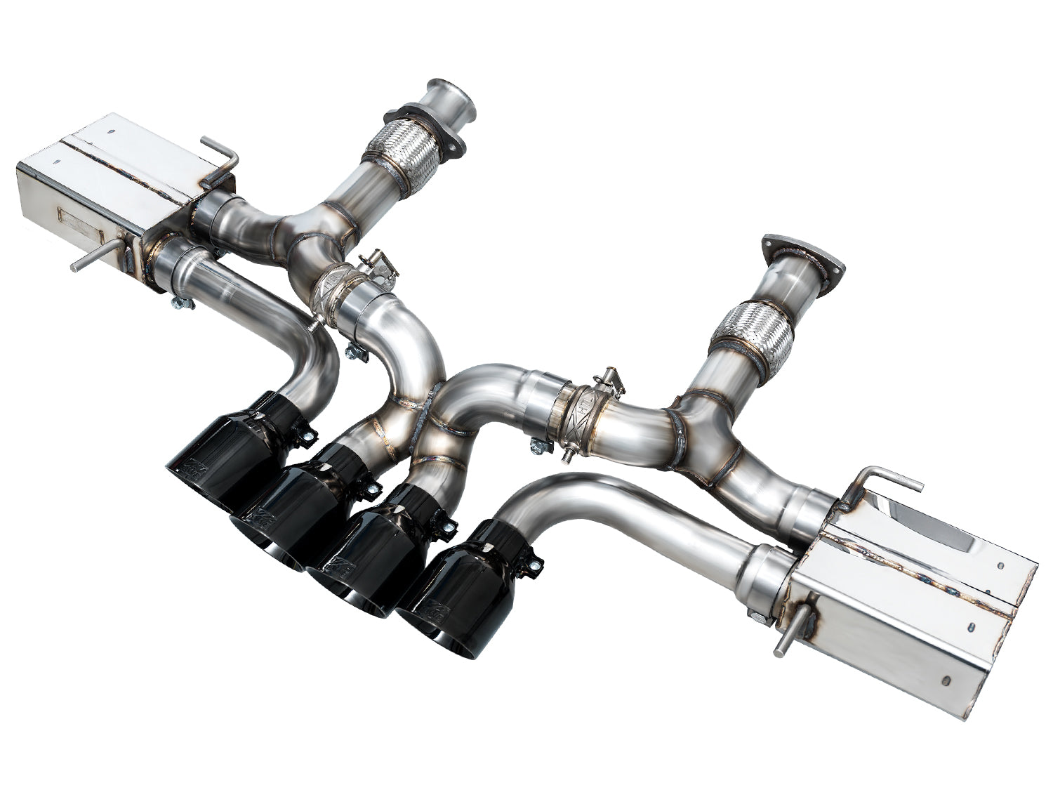 EOS AWE SwitchPath Exhaust for C8 Corvette Z06 - Diamond Black Tips