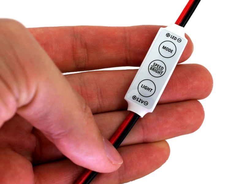 Inline LED Controller with Memory Feature, 12v, Simple Installation, RGM Multi Color