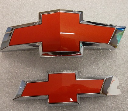 2010-2014 Camaro Pre-Painted Bowtie Emblem Pair w/Chrome Ring