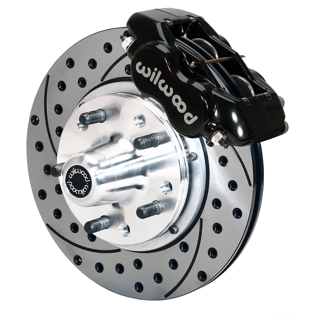 1969-1982 Corvette Wilwood Dynalite Front 11" Drilled Brake Kit Black