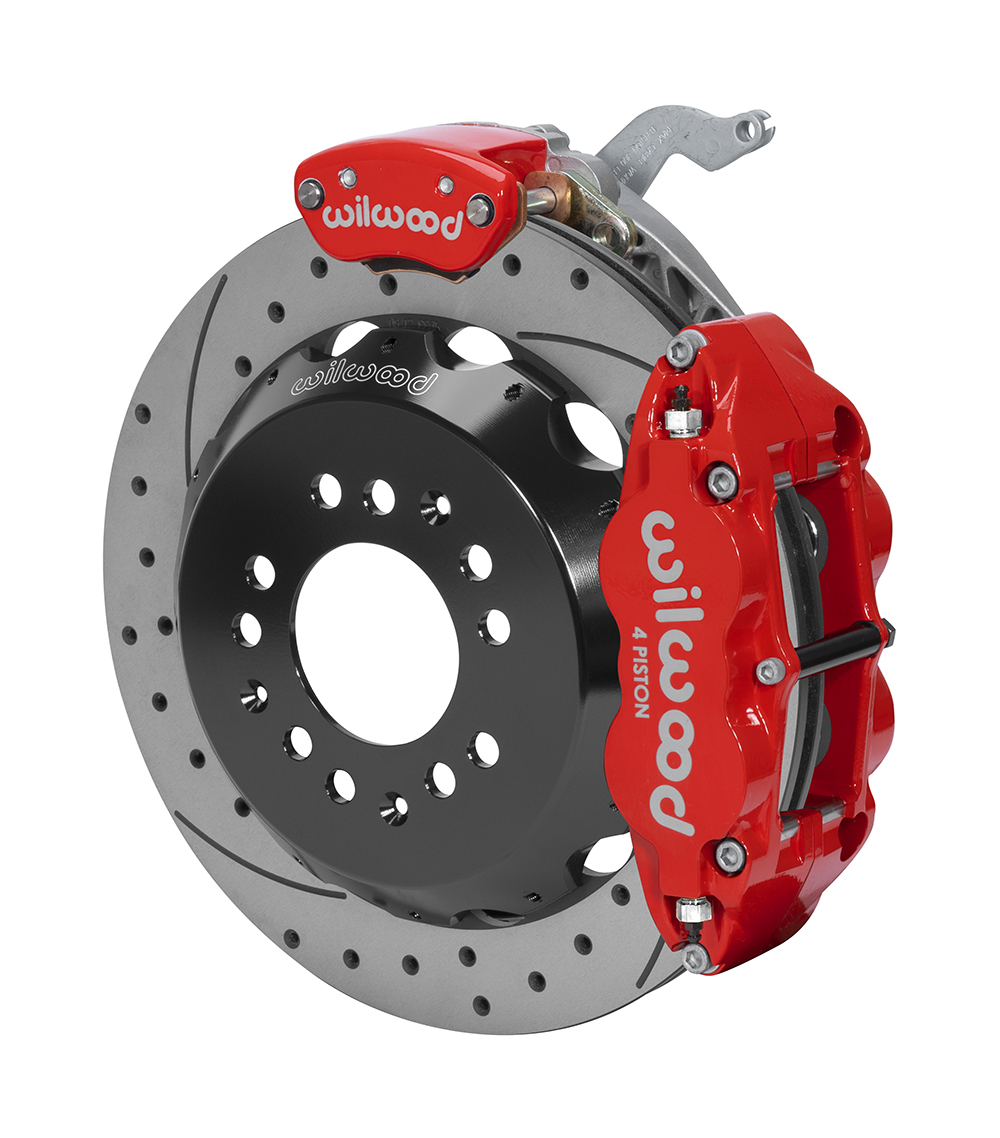 1988-1996 Corvette C4 Wilwood Rear 12.88" Drilled Brake Kit Red