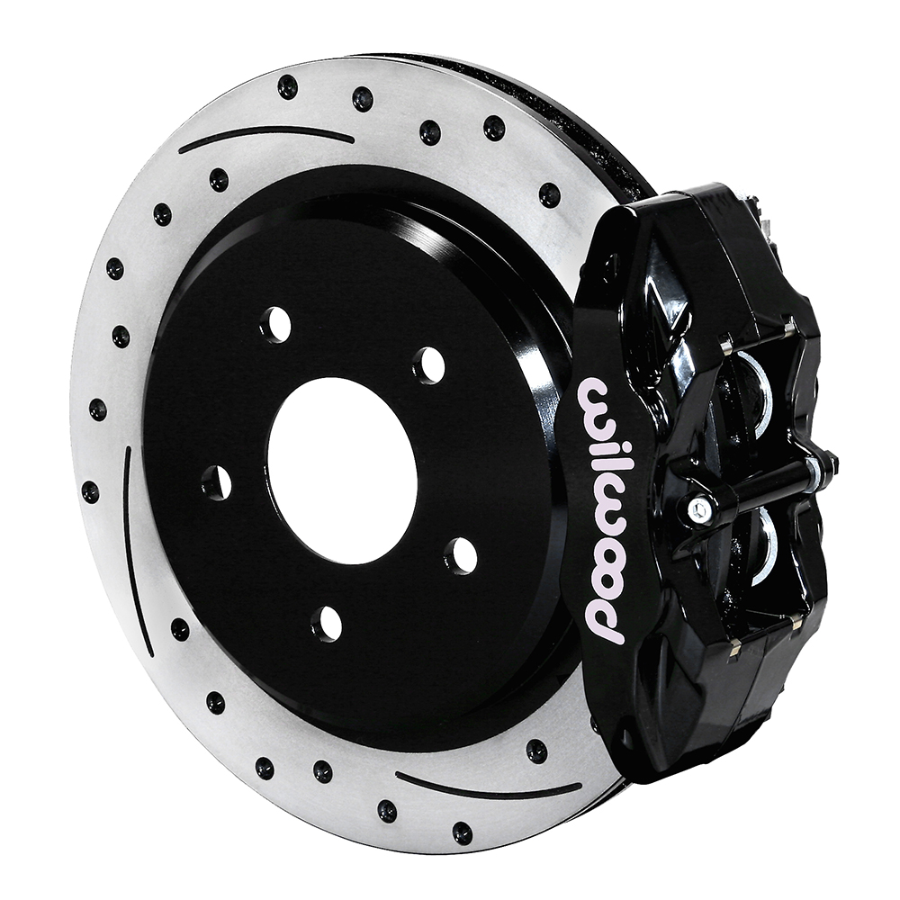 2005-2013 Corvette C6 Base Wilwood DPC56 Rear 12" Drilled Brake Kit Black