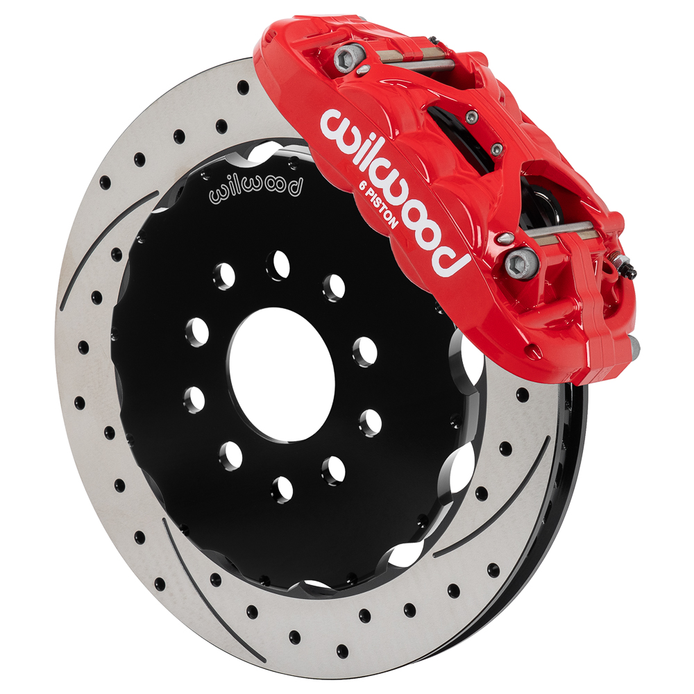 2014-2019 Corvette C7 Wilwood XRS6R 13.06" Front Brake Kit Drilled/Slotted Red