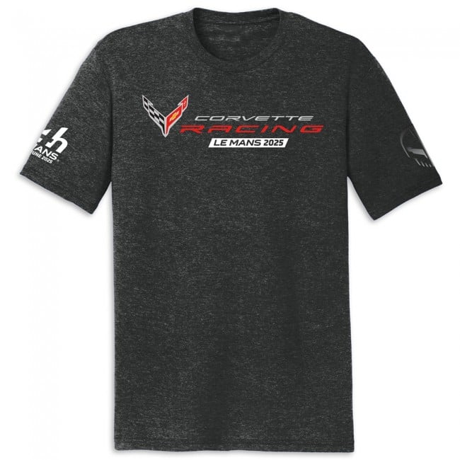 Corvette C8 2025 Le Mans Event T-Shirt, Black Frost