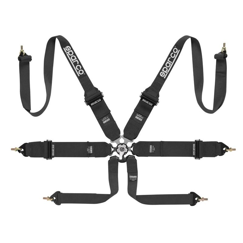 C5 / C6 / C7 Corvette SPARCO 6-Point Hans-Compatible Racing Harness, 3-inch Lap and Shoulder Straps