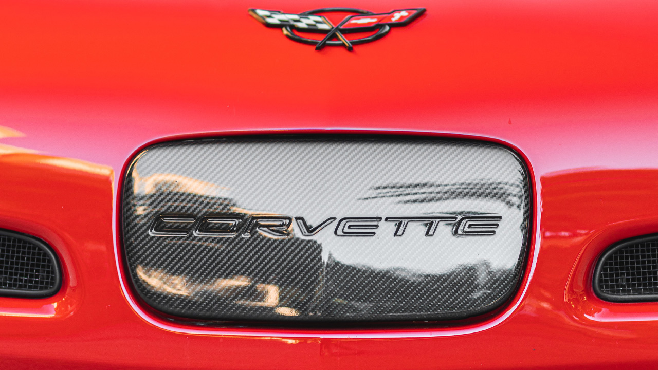 Corvette C5 Carbon Fiber Front License Plate Replacement Cover