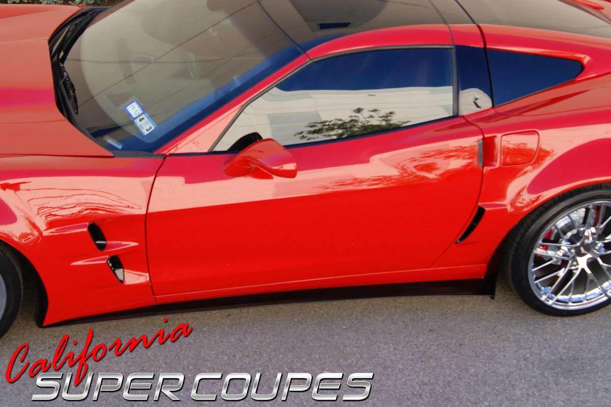 Chevrolet Corvette C6 Z06, ZR1, Grand Sport, Side Skirts Super Wide Style for CSC Panels
