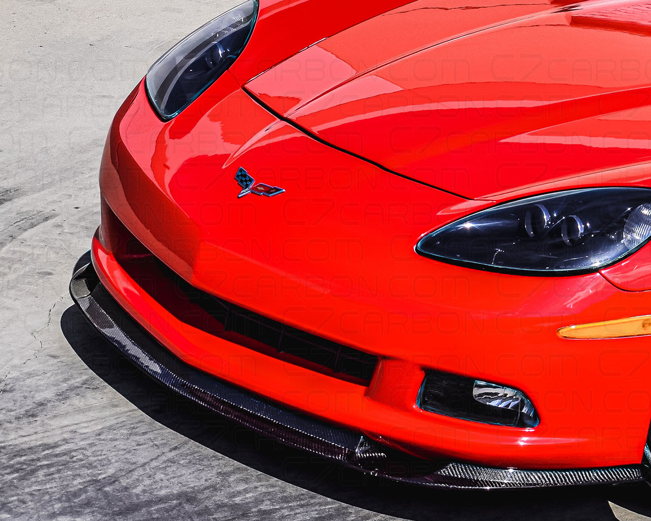 05-13 Base C6 Corvette,  ZR1 Style Front Splitter, Carbon Fiber