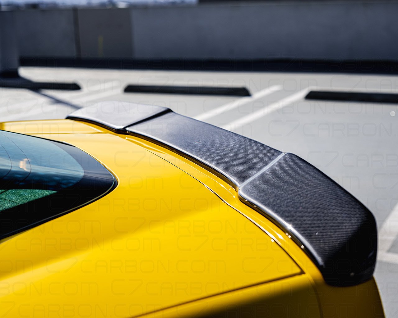 C6 Corvette ZR1 Corvette Rear Spoiler extended version,  Gloss Black