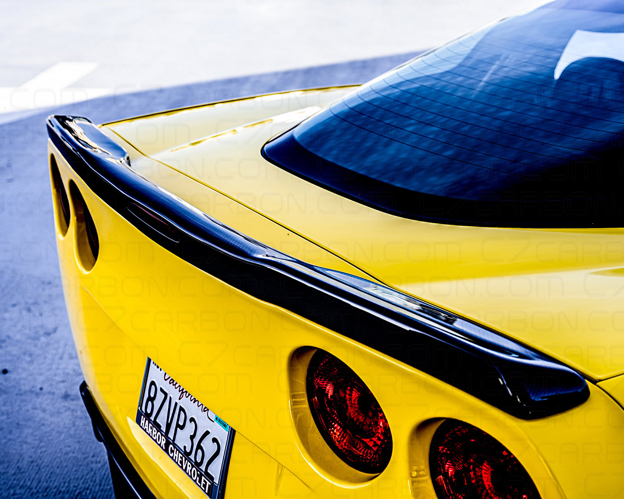 C6 Corvette Style ZR1 Rear spoiler,  GLOSS BLACK