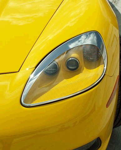 Headlight Eyebrow - Chrome Acrylic Abs - C6 Corvette