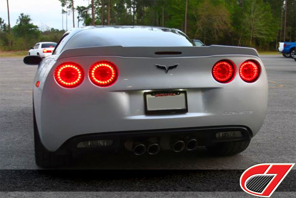 C6 Corvette 2005-2013 ZR1 Corvette Fiberglass Rear Spoiler Extended Version