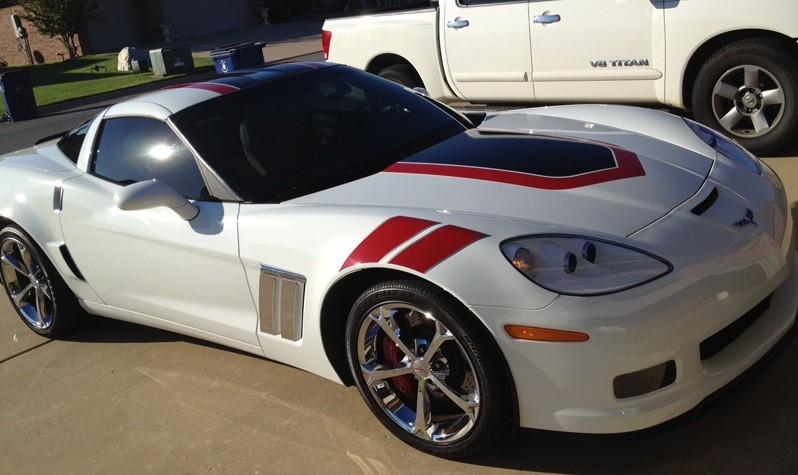 C6, Grand Sport, Z06, Corvette GT3 Style Hood Stripe Kit