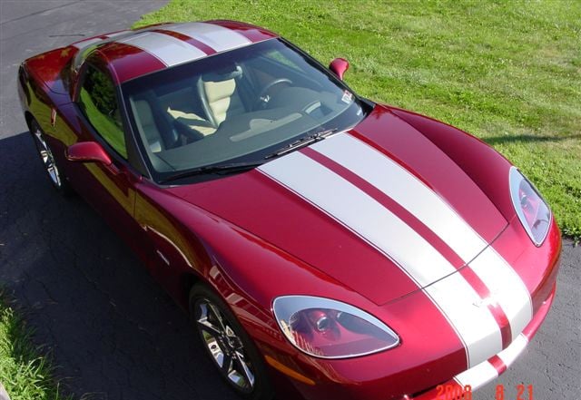 C6 Corvette Hood Stripe - Replacement Stripe.