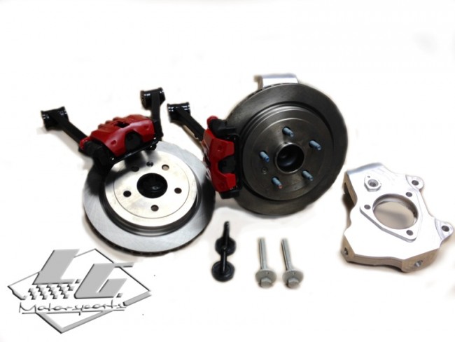 LG Motorsports C7 15" Drag Conversion Package, Billet Drag Racing Spindle Kit for 15" wheels