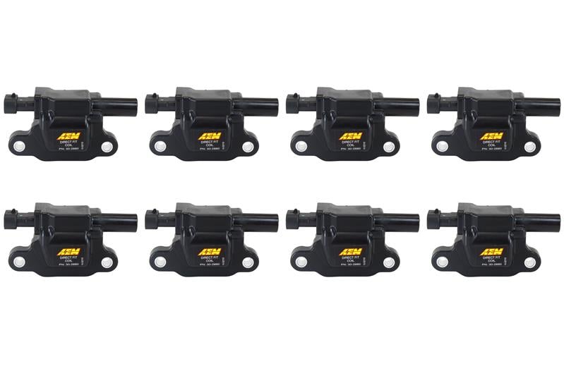 AEM High Output Direct-Fit Ignition Coils, 2010-2015 Camaro, C6 Corvette 2005-2013 Set of 8