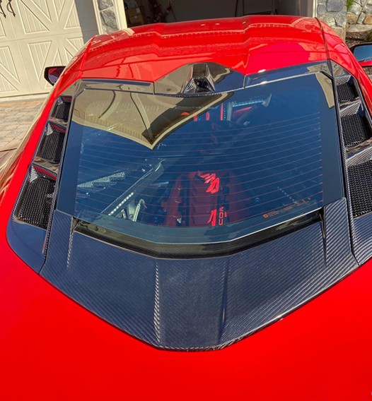 APsis C8 Corvette 1LT Carbon Fiber Rear Window Surround - LR-CHE11-17D-CX