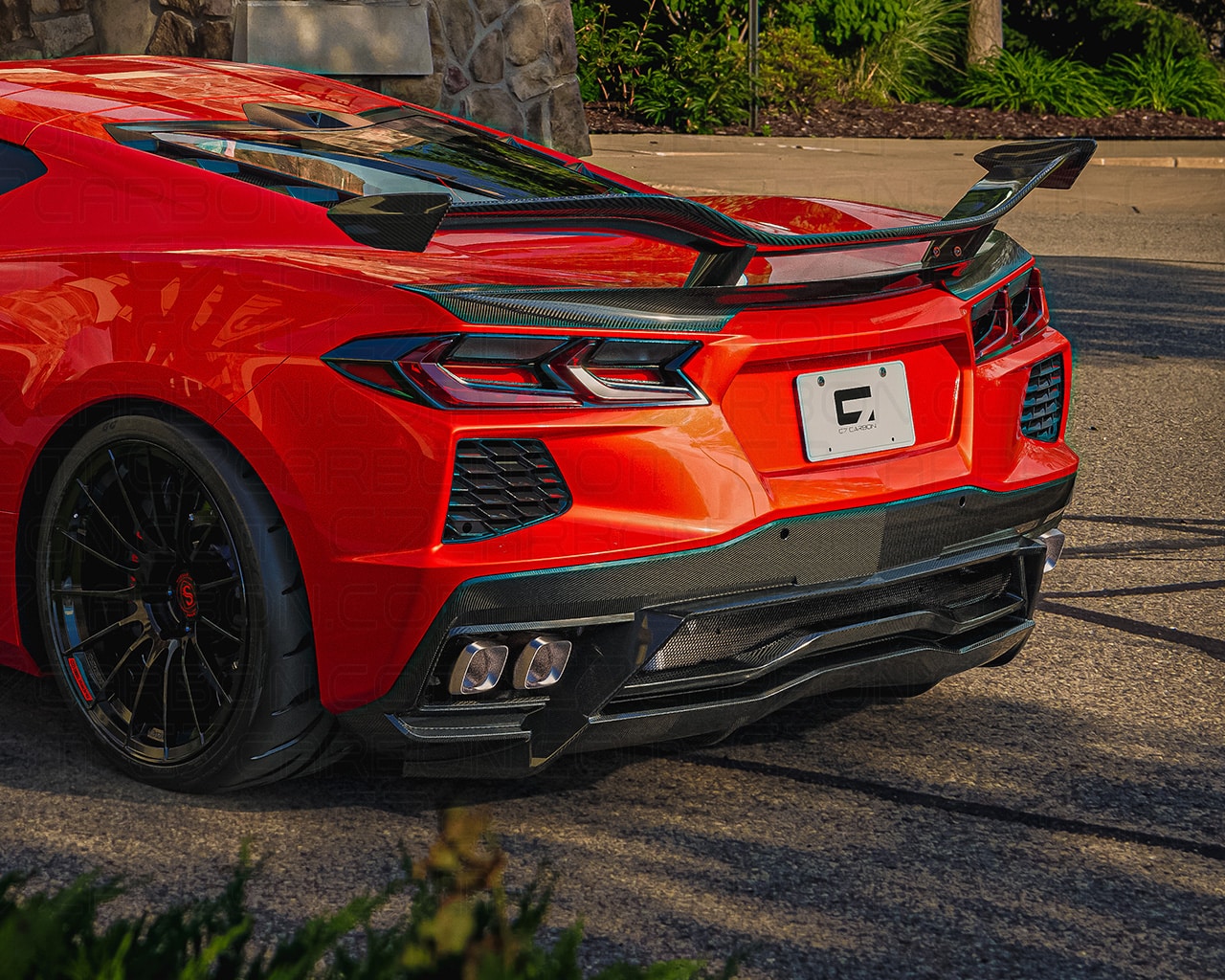 C7 Carbon, C8 Stingray Z06 Style Chassis Mounted Rear Wing With Duckbill, Compos - clone