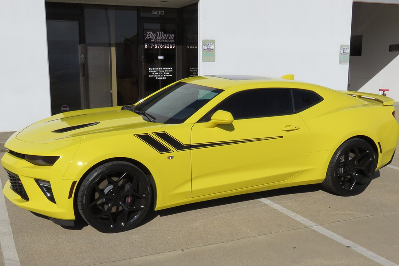 16-22+ Camaro Side Accent Stripes, Big Worm