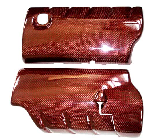 C6 Corvette, Fuel Rail Covers - Real Carbon Fiber LS3