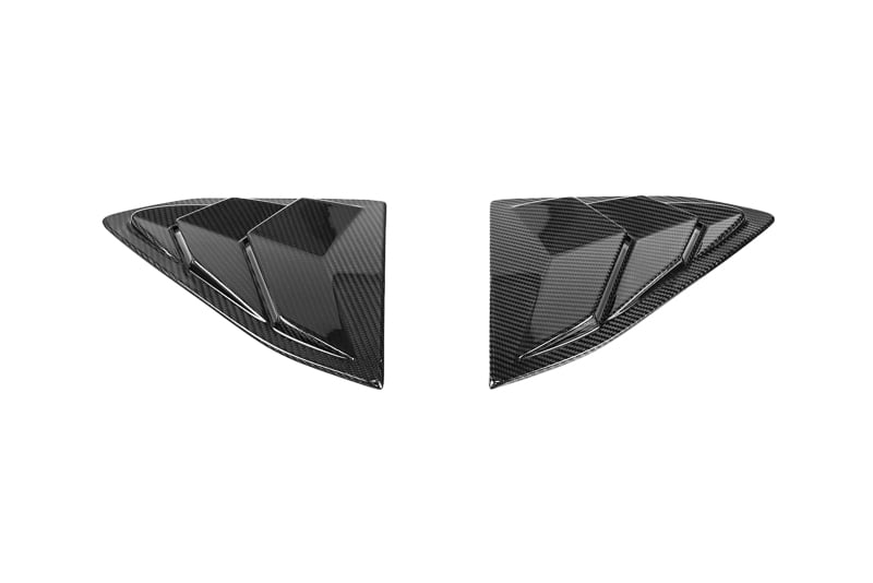 C8 Corvette All Models CCS Vented Carbon Fiber B Pillar Trim Overlay, Coupe