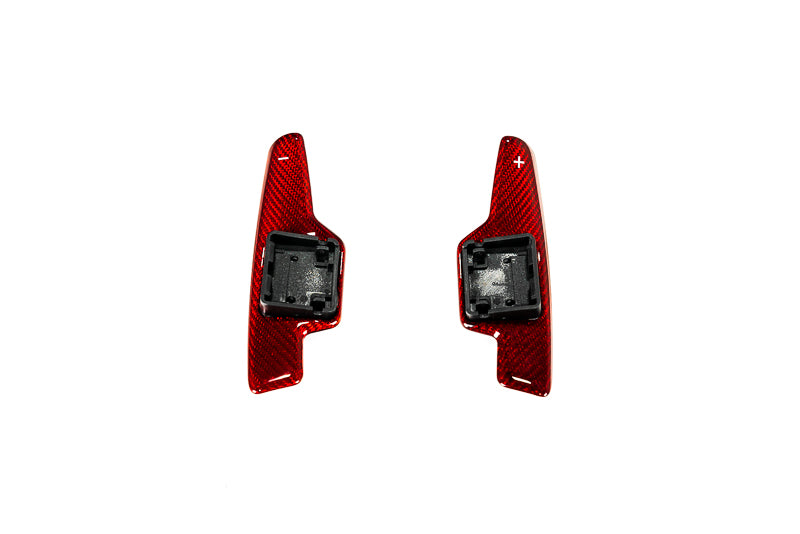 2020-27 C8 Corvette All Models Red Carbon Fiber Paddle Shifter Replacement