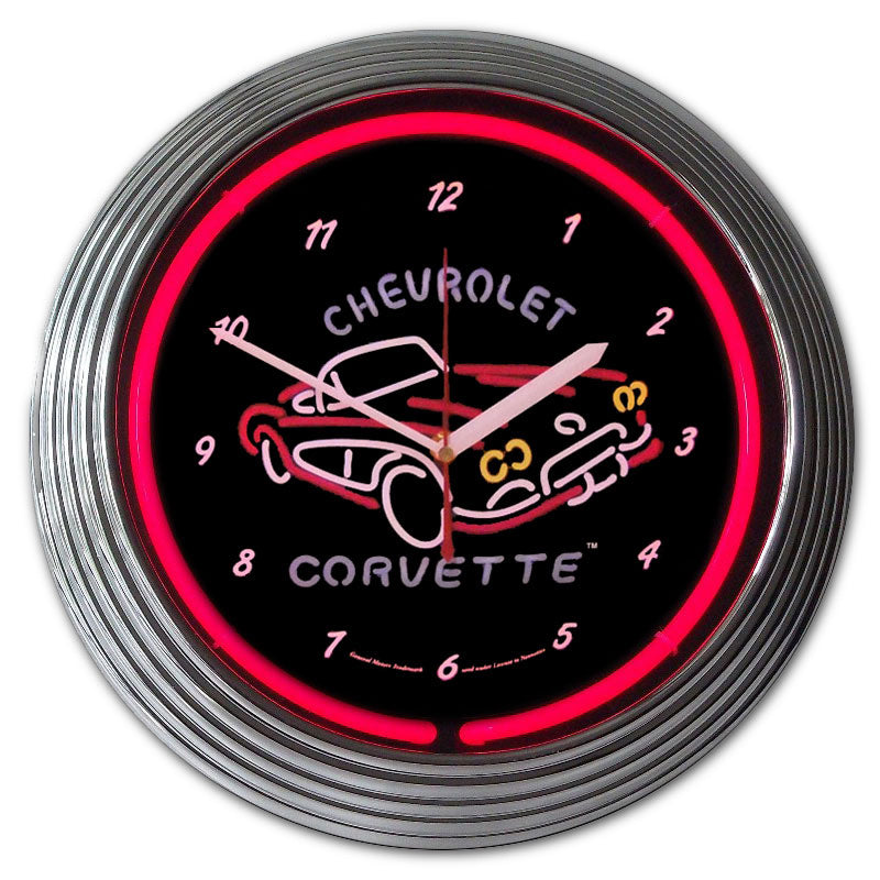 C1 Corvette Neon Clock