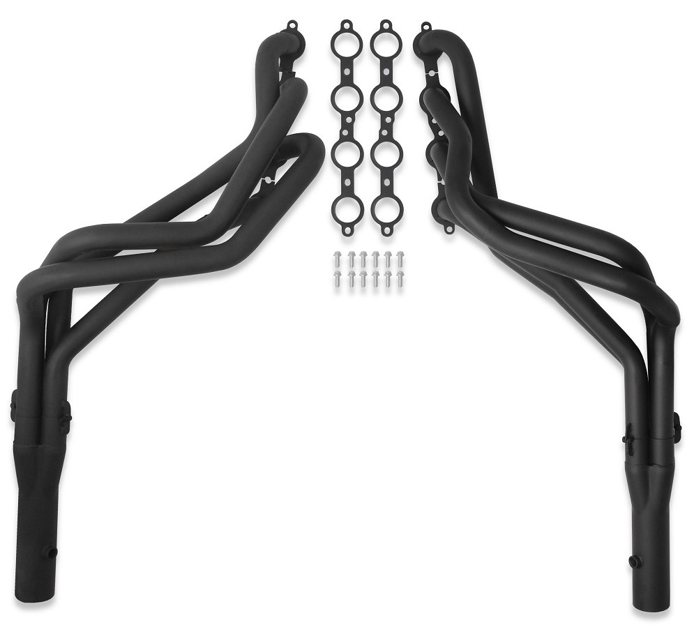 1982-1993 Flowtech S-10 LS Swap Long Tube Headers,  1 3/4" Primary, 3" Collectors, Black Finish