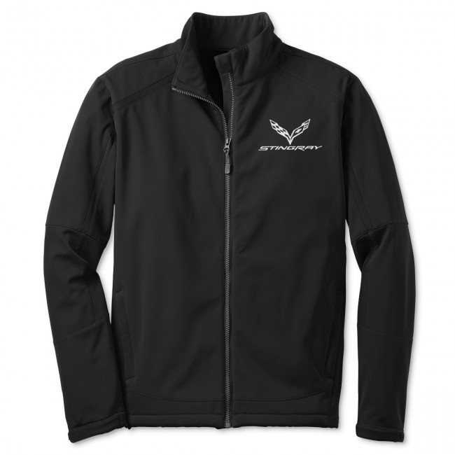 Corvette C7 Corvette Stingray Softshell Jacket - Black/Deep Gray