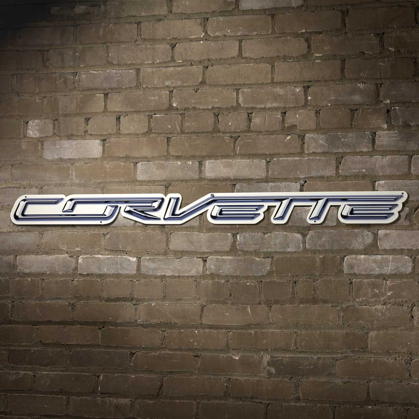 Corvette Script Steel Sign 18" x 1.5"
