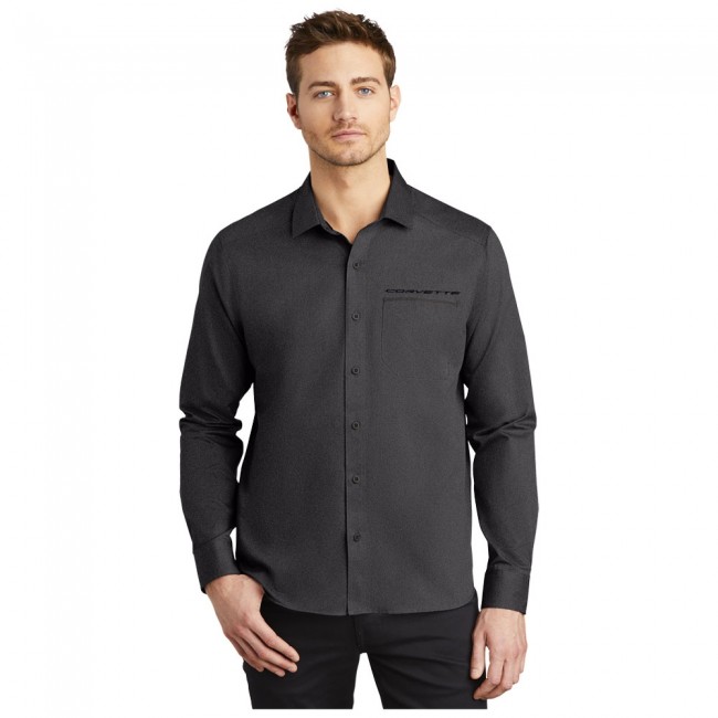 C8 Corvette, Next Generation 2020 Corvette Men's Contrast Ogio® Button Down Shirt