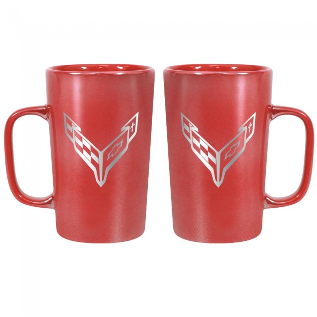 C8 Corvette, Next Gen 2020 Corvette 16 oz Ceramic Mug - Red