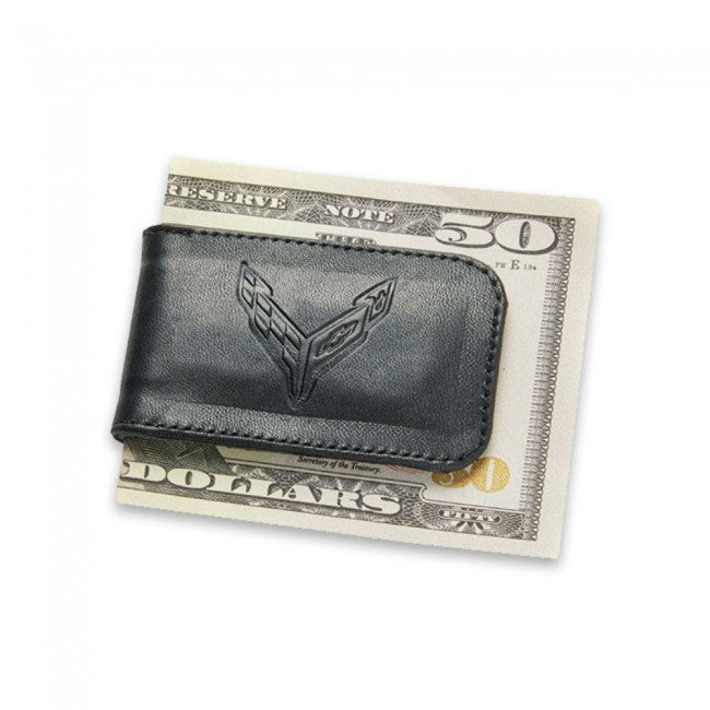 C8 Corvette Magnetic Money Clip, Black