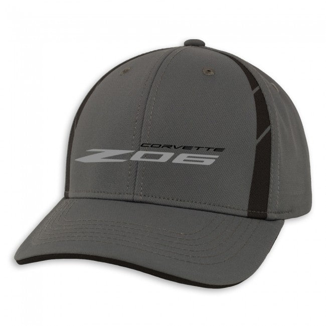 C8 Corvette Z06 Embroidered Sideline Cap, Graphite/Black