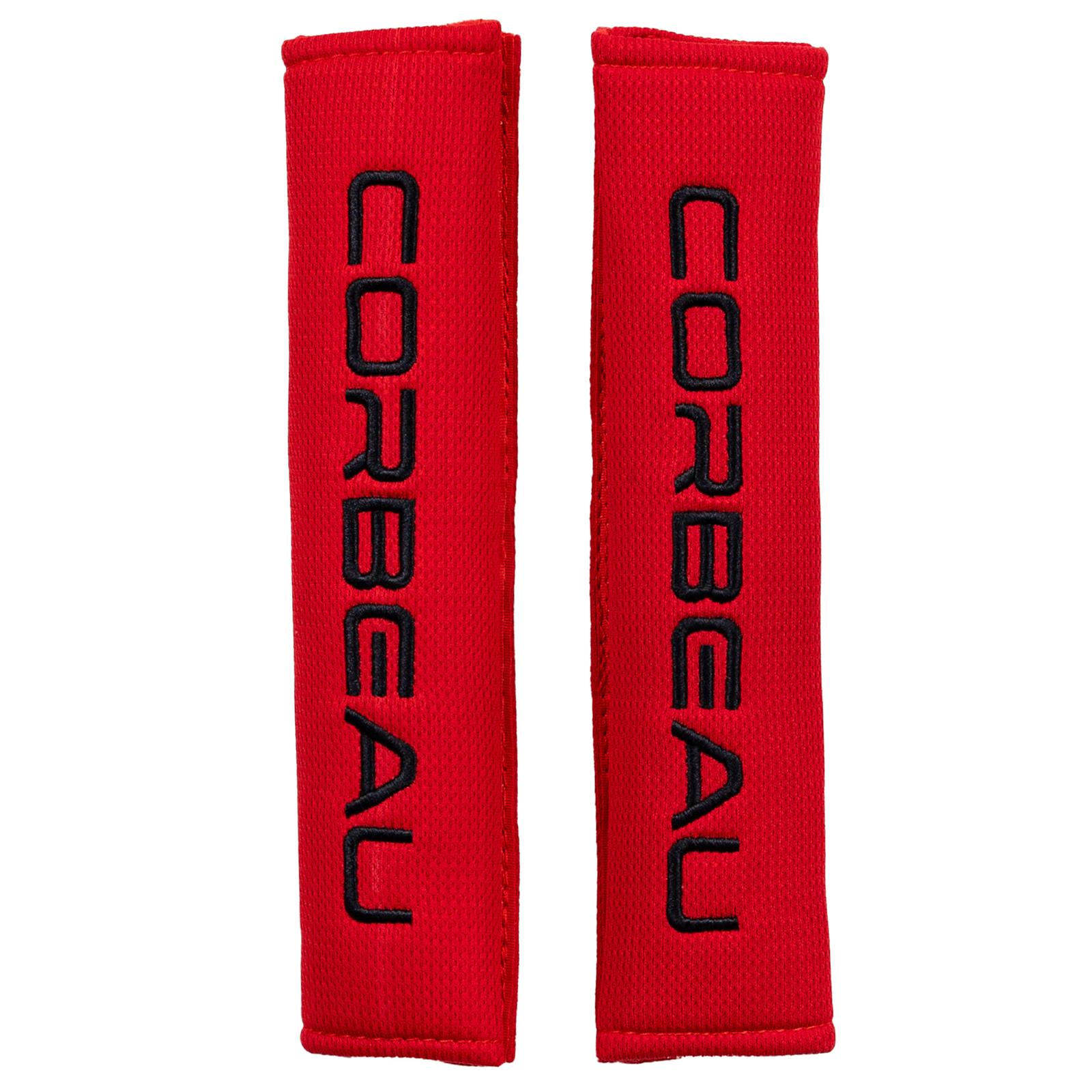 Corbeau Racing Harness Pads, Pair of 2" Red Pads, 40407