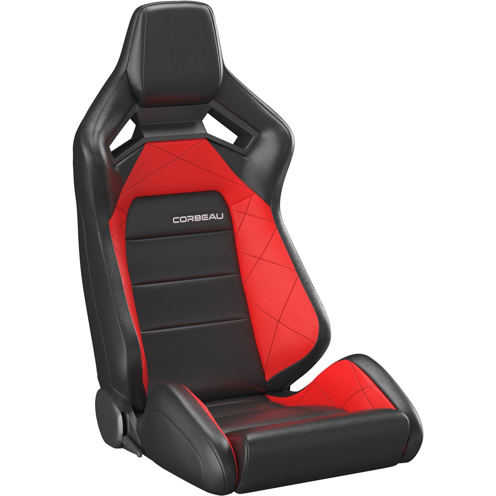 Corbeau Sportline  Racing Seat, RRX Black, Red HD Vinyl, 55070PR, PAIR