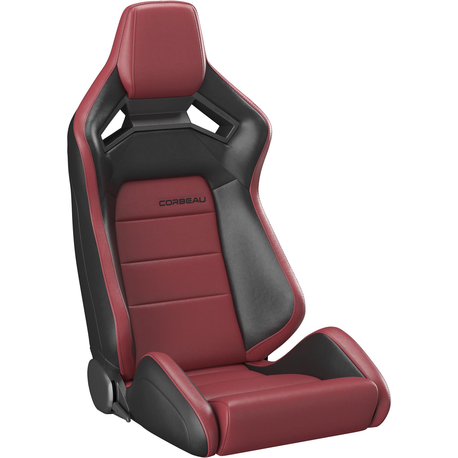 Corbeau Sportline  Racing Seat, RRX Black Vinyl, Burgundy Vinyl, 55080PR, PAIR