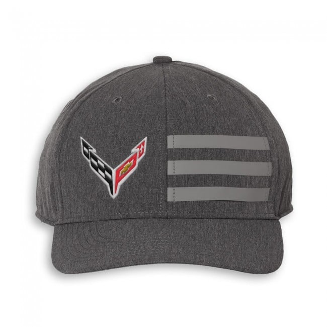 C8 Corvette Adidas 3-Stripe Cap / Hat - Black