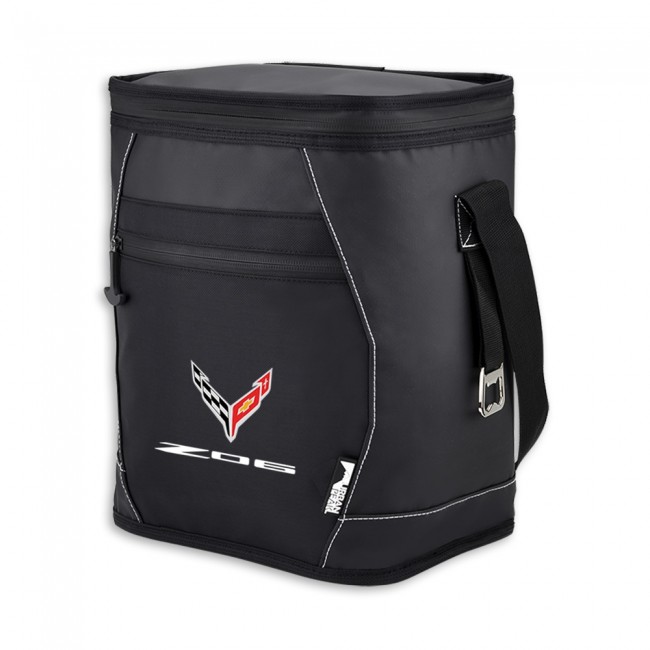 C8 Corvette Z06 Waterproof 12 Can Cooler, Black