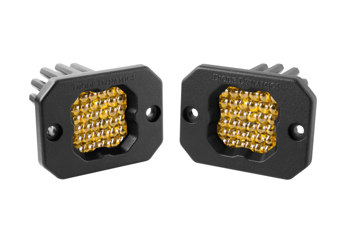 Diode Dynamics - Stage Series C1 LED Pod Pro Yellow Flood Flush ABL (pair) DD647