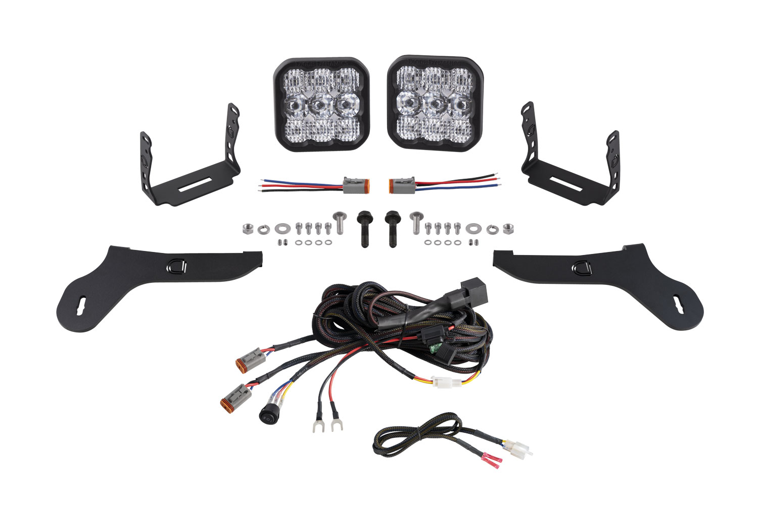 Diode Dynamics - SS5 Bumper LED Pod Light Kit for 2017-2020 Ford Raptor, Pro Whi