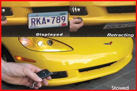 Altec C5/C6 Corvette 1997-2013 Show ‘N’ Go Powered License Plate Transport, Retract or Show your plate