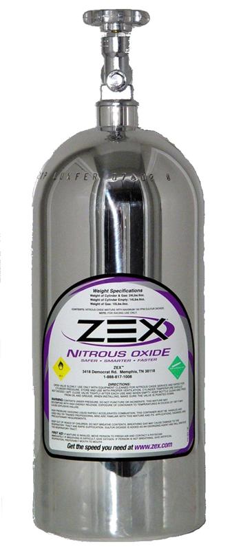 ZEX Polished 10 lb Nitrous Oxide Bottle, N2O Bottle, Corvette, Camaro and others