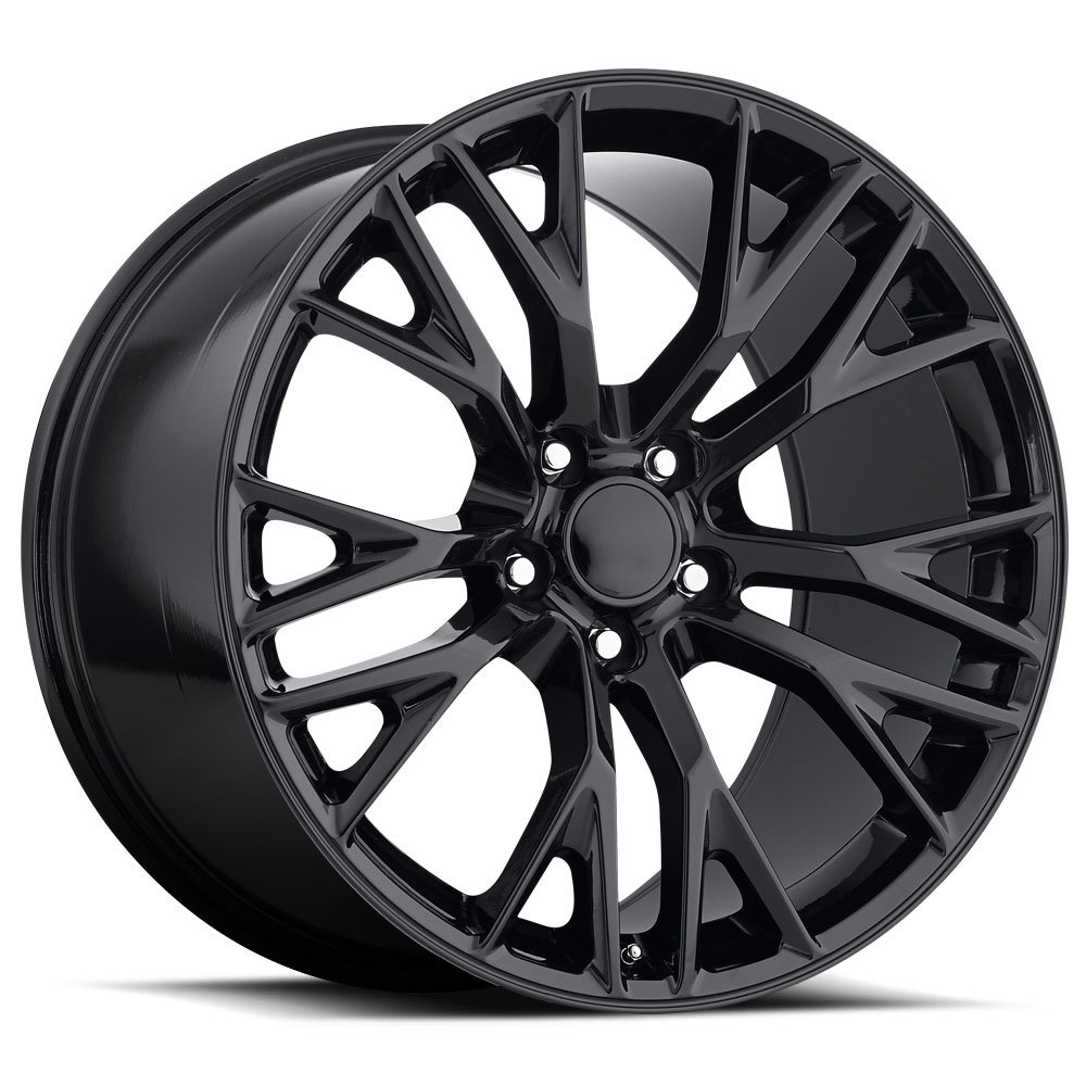 C7 Corvette Z06 Style Reproduction Wheel, Gloss Back Finish, Various Sizes, Fitments for C5, C6 and C7