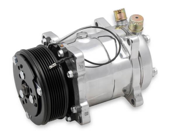 Holley Sanden 508 Air Conditioning Compressors, Corvette - Polished