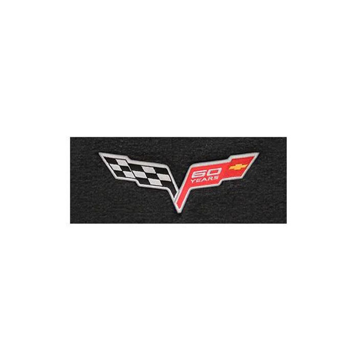 C6 Corvette 13E Lloyd Ultimat Floor Mats w/60th Logo (60th in flags)