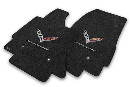 C7 Corvette 14-19 Lloyd Floor Mats w/C7 Cross Flag & Stingray Script