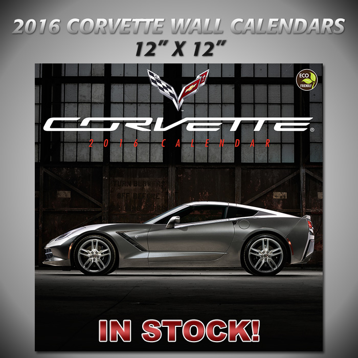 2016 Year Corvette 12" X 12" Wall Calendar