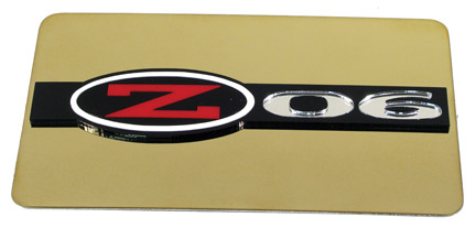 Exhaust Plate, Z06 Emblem Gold, C5 Corvette